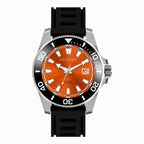 HORAE V Paddock Flare orange-dial automatic watch, front view