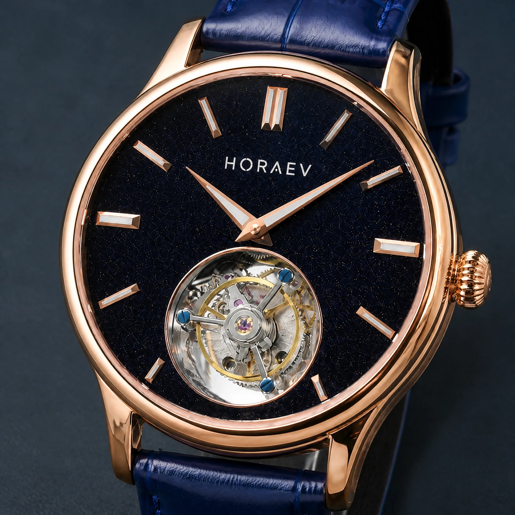 Hand-Polished Blue Sandstone Dial
