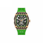 HORAE V Avant Pulse T305M rose gold tone black accents green strap front view