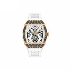 HORAE V Avant Pulse T305M rose gold tone black accents white strap front view