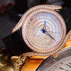 HORAE V × TIELBO Luminous Cadence T815L rose gold black strap antique clock lifestyle scene