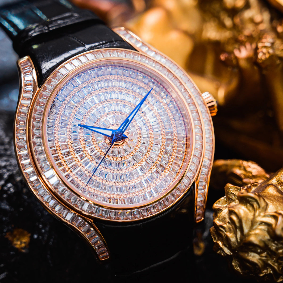 A Fully Crystal-Set Dial Turns Automatic Timekeeping into a Formal Statement