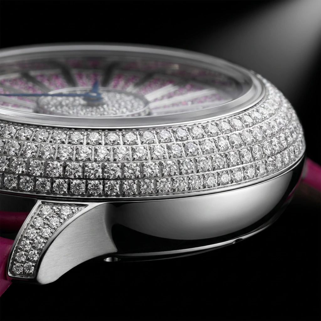 1,275 Crystal Elements Build a Dramatic Field of Light Across the Watch