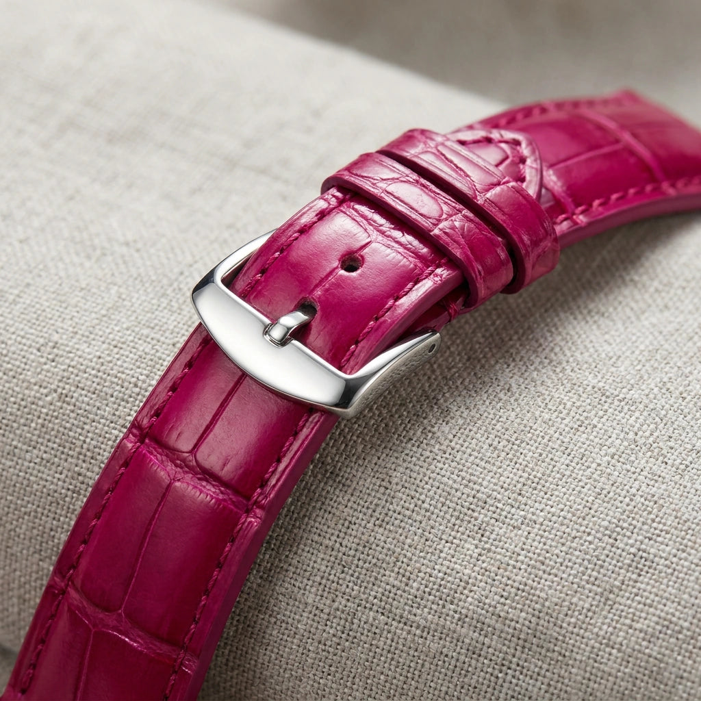 Sapphire Crystal and Natural Alligator Leather Balance Brilliance with Wearability