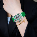 HORAE V x TIELBO Frost T823L green strap lifestyle scene