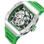 HORAE V Vantage Vector Viridian skeleton dial and crown detail