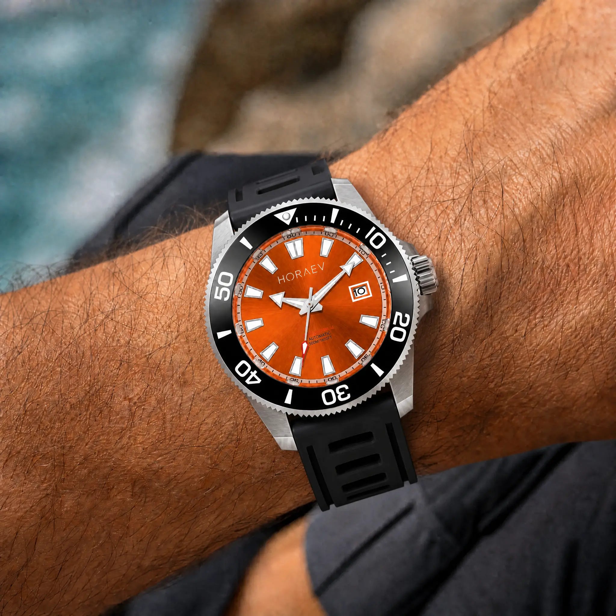 HORAE V Paddock Flare watch worn on wrist