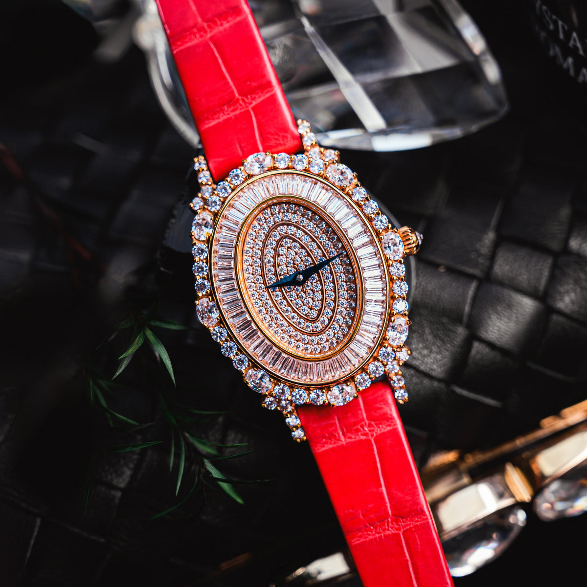 Sapphire Crystal and Natural Alligator Leather Complete the Refined Finish