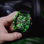 T816 crystal glass tourbillon lifestyle scene 1