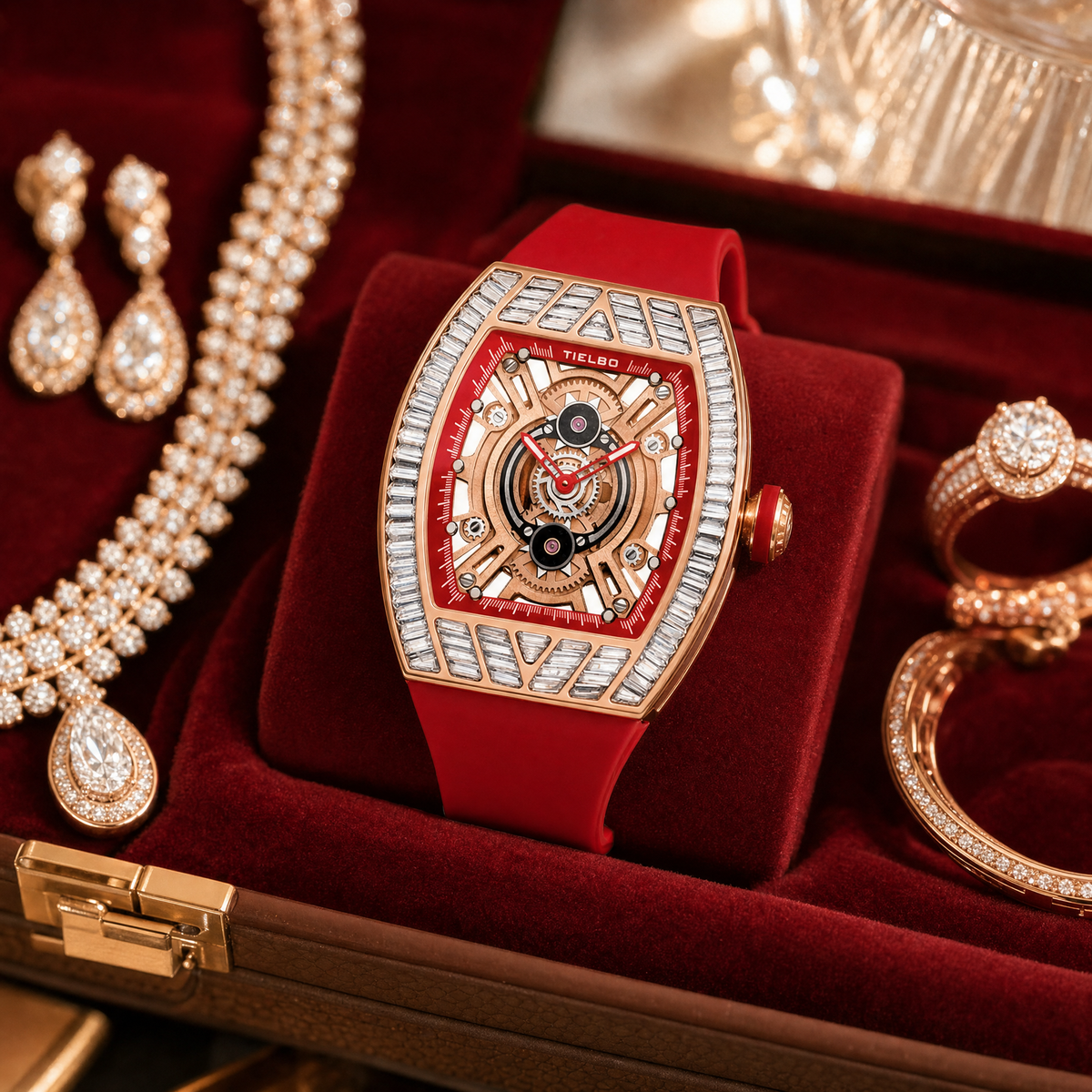 HORAE V × TIELBO Radiant Tempest T827L watch in luxury jewelry scene