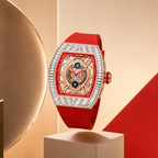 HORAE V × TIELBO Radiant Tempest T827L watch in minimal gold display scene
